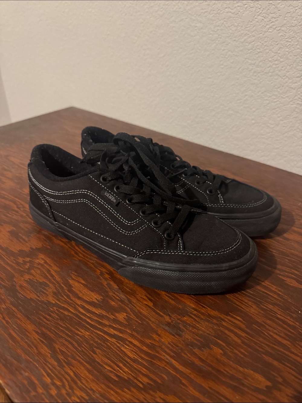 Vans Black Low-Top Canvas & Suede Sneakers